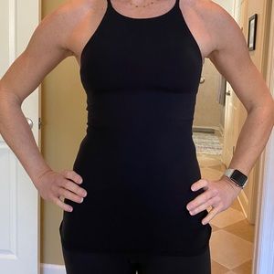 Black lululemon high neck tank w/built in bra